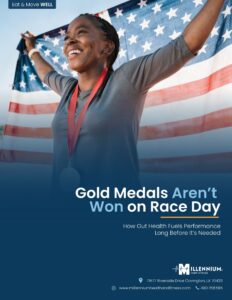 Image of a woman winning a gold medal.