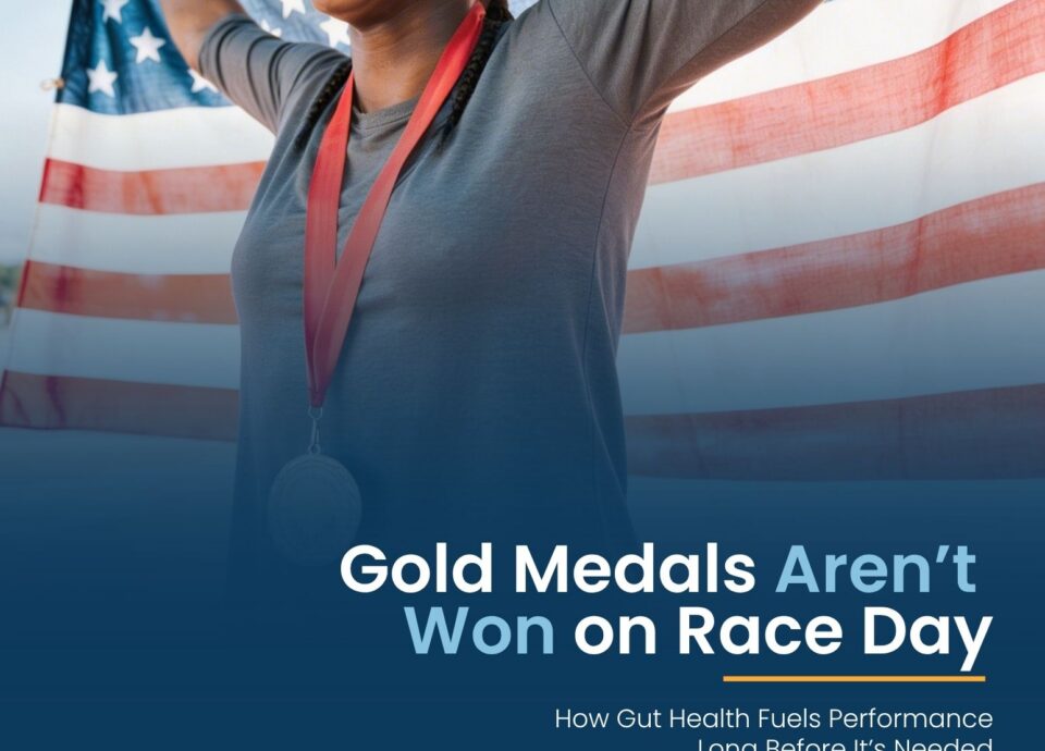 Image of a woman winning a gold medal.