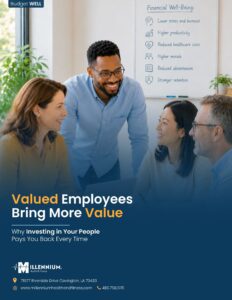 A group of employees collaborating with their leaders and feeling valued