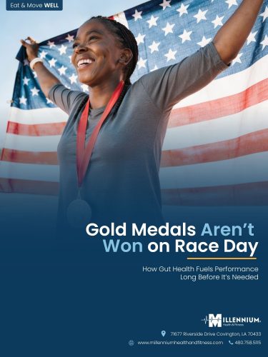 Image of a woman winning a gold medal.